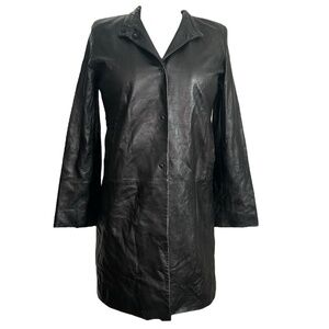 Vintage Black Leather Jacket Size Small